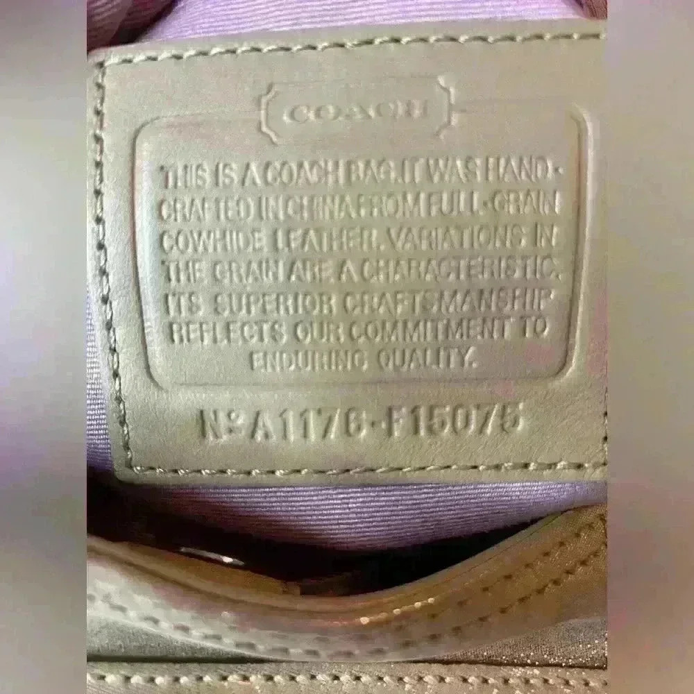 Coach Champagne Silver Sparkle Hobo - Picture 10 of 13